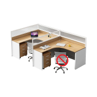 中豫鑫泽 ZYXZ5031820 屏风办公桌职员工位卡座 F型双人位含柜