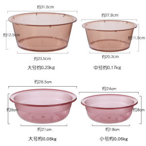 嘉创优品 加厚透明塑料盆 大号单个装