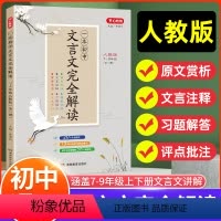 文言文完全解读 初中通用 [正版]2024版初中生文言文全解完全解读古诗鉴赏七八九789年级上下册人教版译注及赏析训练语