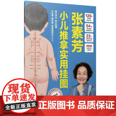 张素芳小儿推拿实用挂图 周奕琼 三张**大挂图 常见病穴位推拿按摩手法 清晰呈现穴位细节从业者爱好者零基础家长可以边看边