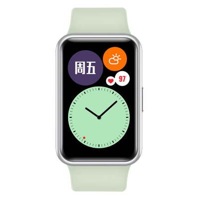 HUAWEI/华为WATCHFIT智能手表轻薄全彩大屏动画健身私教心理健康管理薄荷绿薄荷绿硅胶表带