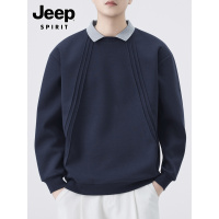 JEEP SPIRIT假两件卫衣男士2025年秋季宽松美式运动休闲长袖t恤男