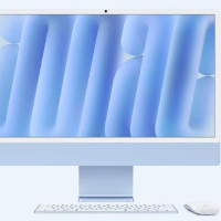 Apple/苹果AI电脑/2024款 iMac 24英寸蓝色4.5K屏 M4(10+10核) 16G 256G一体式电脑 MWV13CH/A