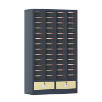 臻远 ZYLJG-W87 零件柜抽屉式工具柜电子元件柜螺丝柜物料柜 52抽透明无门加二斗大号