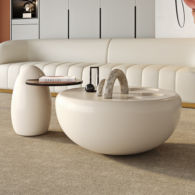 意式轻奢设计岩板茶几电视柜客厅轻奢家用-卡尔适2328