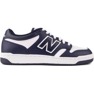 新百伦(New Balance)男士休闲板鞋白色海军蓝拼接透气舒适复古运 White/Navy 42
