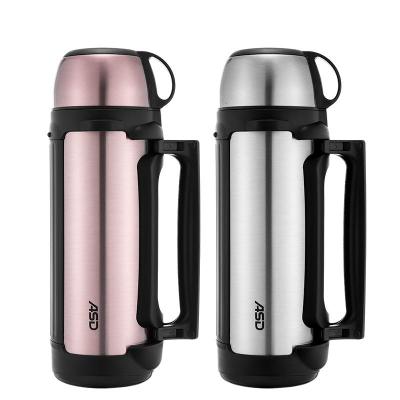 大容量保温壶-2000ml保温瓶不锈钢户外运动车载旅行保温杯不锈钢色