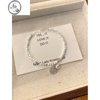 JiMi千倾月s925银银碎银几两福牌铃铛银手链项链套装女时尚百搭礼物