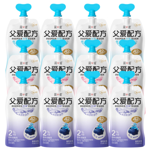 简爱 父爱配方酸奶0% 2% 4%100g(三种口味,各4袋)(3-7天内顺丰冷链发货)