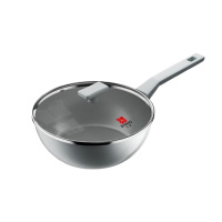三禾炒锅24cm陶瓷不粘锅平底煎炒锅无氟涂层黛青蓝LC24U4
