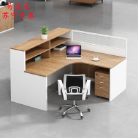 易企采 L型单人位职员办公桌组合简约现代工位卡座屏风隔断财务行政员工办公桌