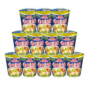 合味道(Cup noodles) 方便面 合味道组合装 杯面泡面快餐面 海鲜风味12杯整箱装