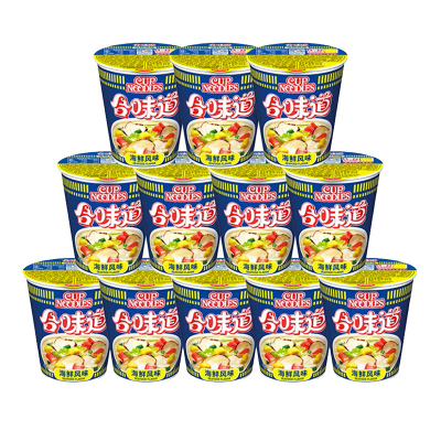 合味道(Cup noodles) 方便面 合味道组合装 杯面泡面快餐面 海鲜风味12杯整箱装