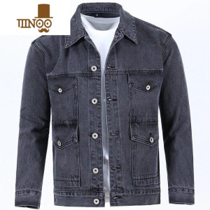 YANXU2023年百搭新款春季牛仔外套男潮牌帅气工装夹克款男士牛仔衣