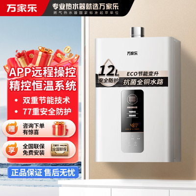 万家乐 12升热水器燃气热水器燃热 智能恒温 热水器天然气 12DP1