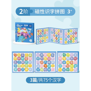 宝宝幼儿磁性识字拼图拼板磁力汉字认字3到6岁儿童早教男女孩玩具