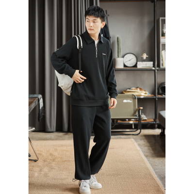 [3件8.5折101.9元,叠加优惠券]唐狮秋季新款休闲运动男长袖圆领卫衣华夫格衣服一