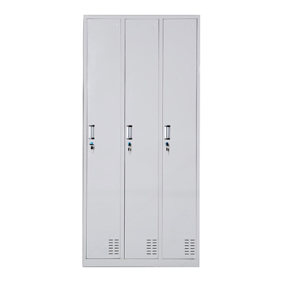 铭威盾更衣柜员工铁皮柜健身房宿舍储物柜带锁存包柜收纳柜钢制三门更衣柜