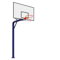 扬子(YANGZI)地埋圆管篮球架YZ-LQJ0012