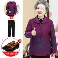 迪鲁奥(DILUAO)中老年人秋装女奶奶薄款外套60岁70妈妈春秋上衣老人衣服太太婆婆