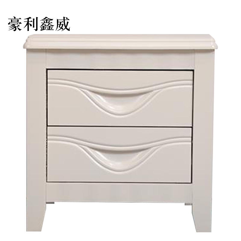豪利鑫威床头柜简约现代卧室床边储物柜升级款白色50*41*50cm