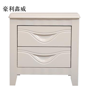 豪利鑫威床头柜简约现代卧室床边储物柜升级款白色50*41*50cm