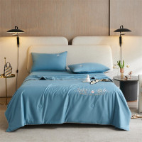 伊伊爱 全棉纯色百花齐放系列大豆夏凉被 百花齐放-蓝 150*200cm/BZ0TDC2201046