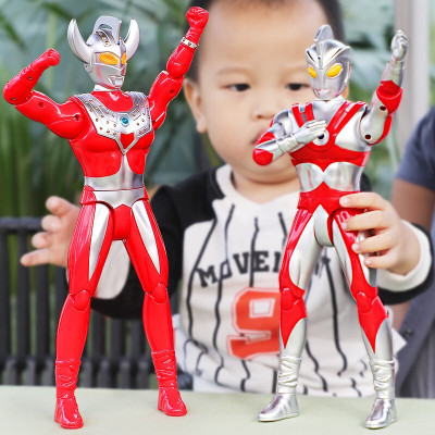 儿童玩具正版大号身高32cm奥特曼玩具超人杰克艾斯赛文泰罗超级飞侠发声发光关节可杰克+泰罗（可发声光扭动关节送备用手）