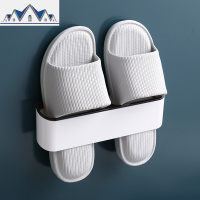 浴室拖鞋架壁挂式卫生间墙上鞋托架免打孔放鞋子收纳省空间 三维工匠收纳层架