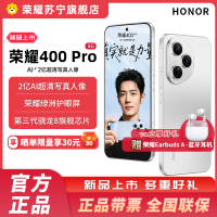 赠蓝牙耳机 荣耀400 Pro 16GB+512GB 揽月银 5G智能手机 新款