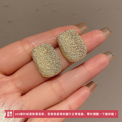 欧美轻奢金属质感耳环女独特设计感小众高级气质时尚银针耳钉耳饰送女朋友老婆情人节七夕生日礼物