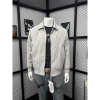 秋冬季线条感拼接刺绣字母翻领夹克男士百搭宽松休闲户外防晒外套