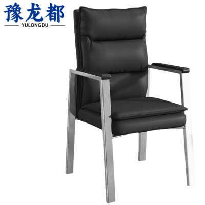 豫龙都靠背椅黑色把