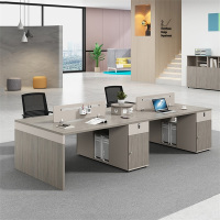易企采 280*120CM四人位 职员办公桌工位简约现代电脑桌财务行政办公室员工卡座桌