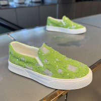 20265夏季新款男鞋休闲百搭一脚蹬帆布鞋子男款厚底耐磨运动鞋