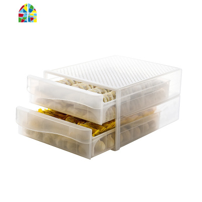 饺子盒冻饺子家用抽屉式多层速冻水饺盒混沌盒冰箱鸡蛋保鲜收纳盒 FENGHOU保鲜盒保鲜盒