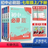 七年级语数英政史地生7册全套 七年级下 [正版]2024初中必刷题七年级上册下册数学语文英语政治历史生物地理人教版初一年