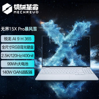 机械革命(MECHREVO) 无 界15X Pro 暴风雪 定制(AI 9H 365 32G 2T 99Wh 120Hz 2.5K )轻薄本办公笔记本电脑