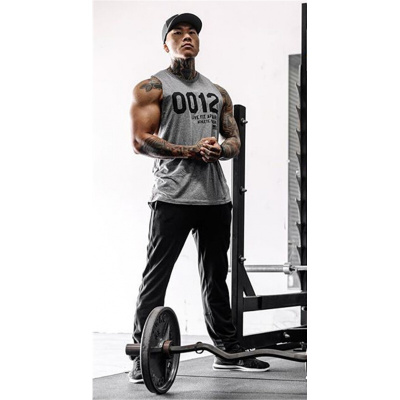 珂卡慕(KEKAMU)2020新款运动背心男健身衣弹力宽松透气吸汗纯棉打底衫无袖上大码