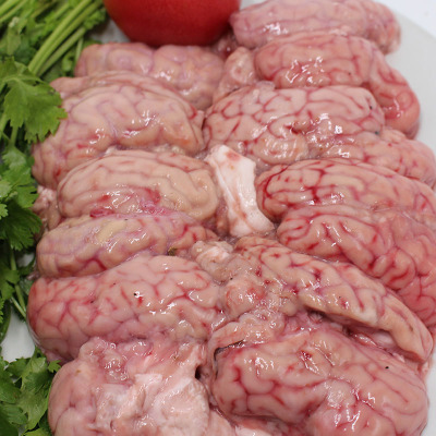 新鲜爬山羊羊脑羊髓脑花补虚羊脑羊脑包肚真空包装生羊脑火锅500g