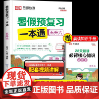 2024新版暑假预复习一本通五年级下册暑假作业人教版五升六暑假衔接教材语文数学英语5升6年级上册预习赢在快乐假期合订本荣