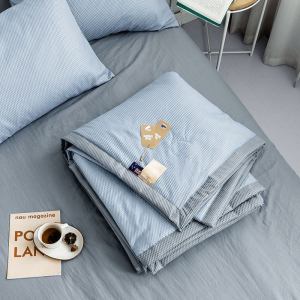美帮汇夏季冰丝薄被子春秋 一米五夏凉被可水双人床机洗空调被单件