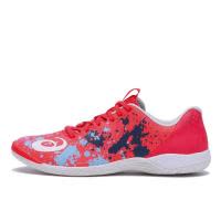 ASICS足球鞋女轻便灵活防滑耐磨缓震保护贴合脚型粉色白色配色