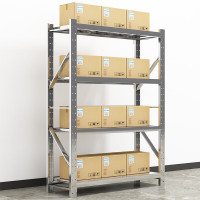 创世人 201不锈钢1.5m货架承重300kg收纳置物架四层仓储超市货架