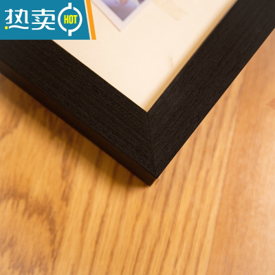 敬平diy相框挂墙拍立得打印洗照片情侣定制拼图生日礼物实木框架摆台 黑色实木 相框[33*43cm]+40张大2寸照片+