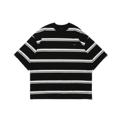 黑白条纹短t恤