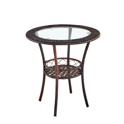 豫亨 阳台桌椅套装藤椅三件套户外网红休闲圆桌小腾椅子茶几组合靠背椅