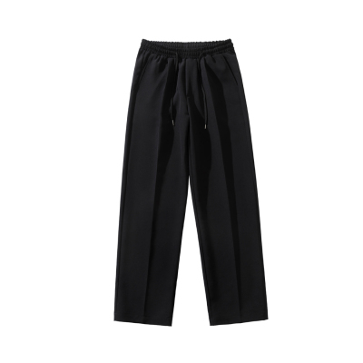 SUNTEK垂感阔腿小西裤男春秋潮牌胖子宽松直筒休闲长裤男韩版潮流西装裤西裤