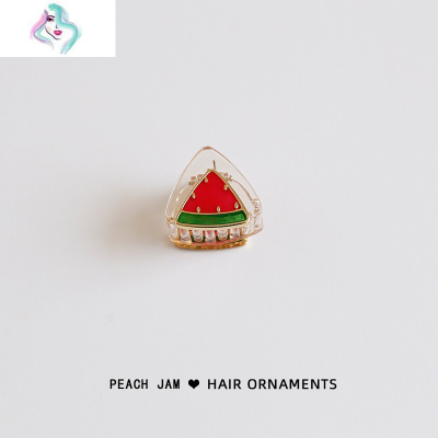 可爱少女心发夹ins小清新水果小号抓夹韩国优雅气质顶夹发卡发饰你那么美黄色萝卜