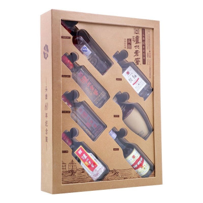 泸州老窖 52度泸州老窖头曲60周年纪念125ml*7瓶 浓香型白酒